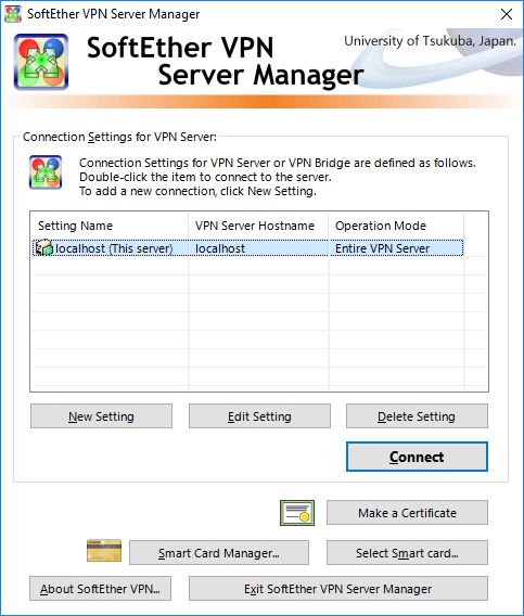  SoftEther VPN Server Manager