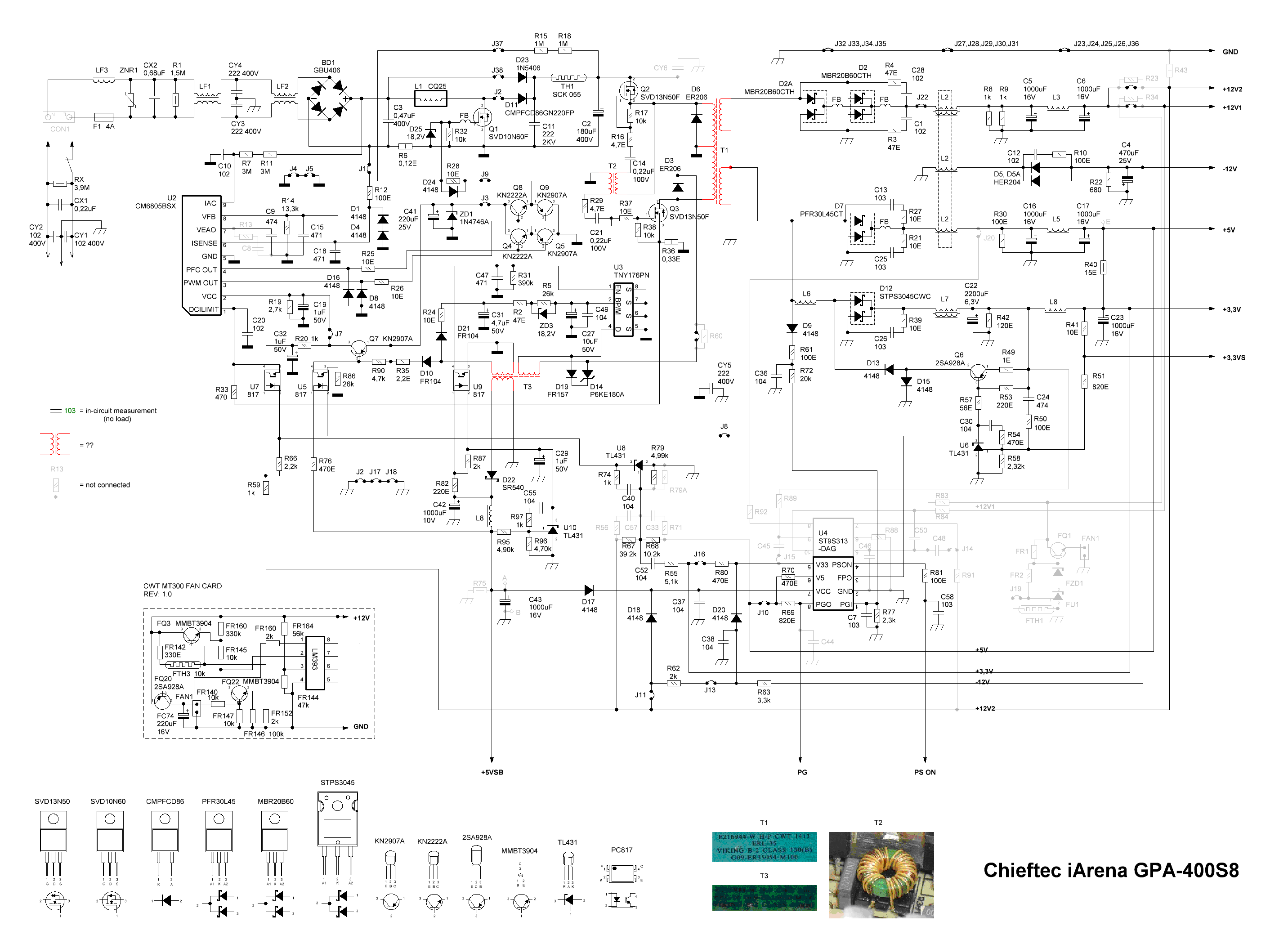 Схемы компьютерных блоков питания ATX. Cборка № 6